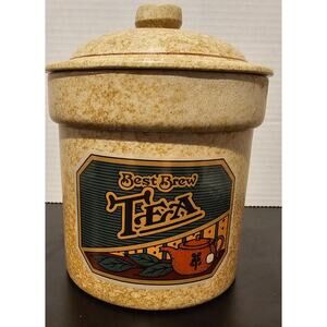 Treasure Craft Pottery Craft Terracotta Best Brew Tea Jar Made in USA